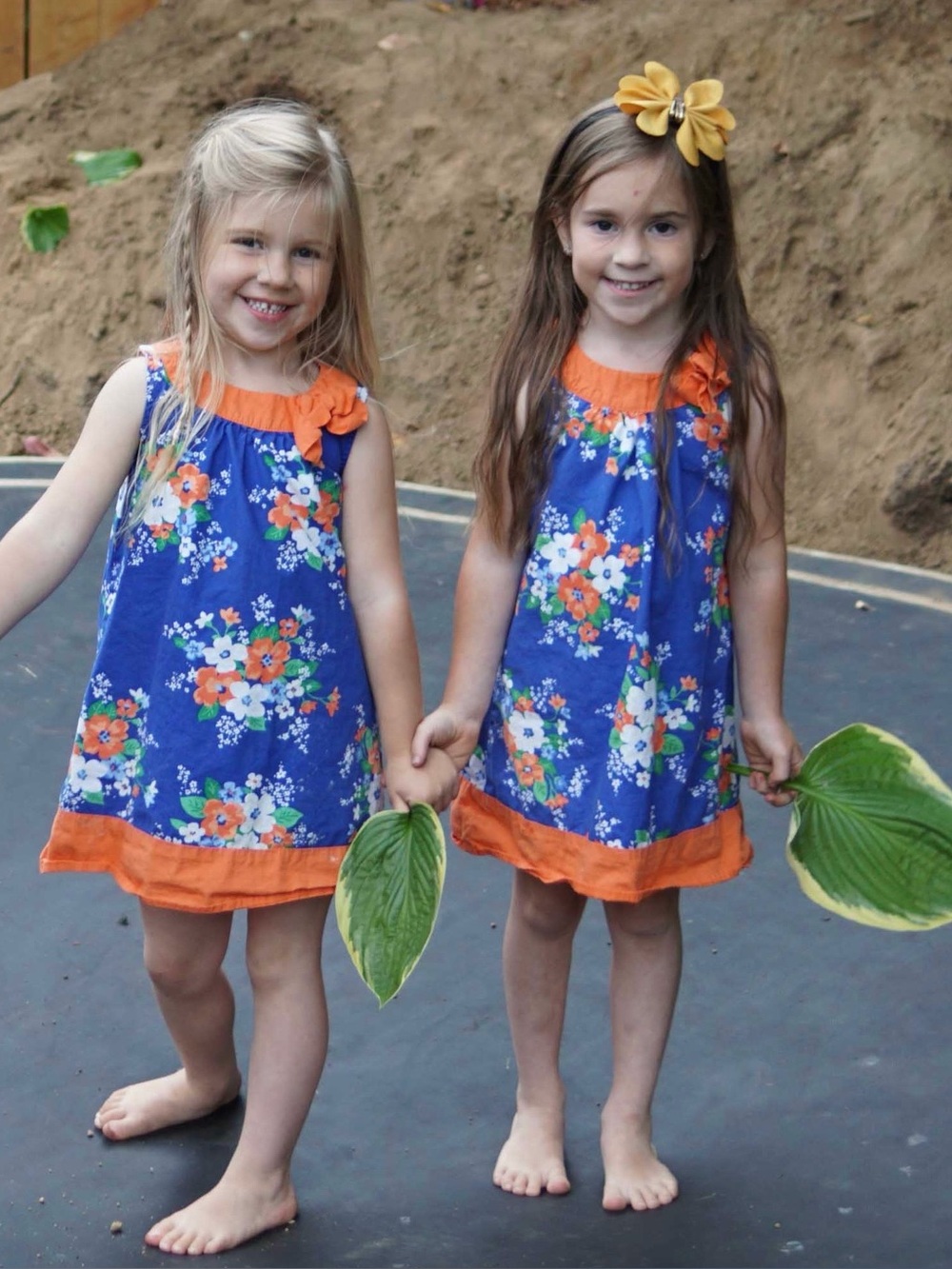 Girls Floral Shift Dress 100% Cotton Gymboree Sleeveless Summer Preppy Bow blue